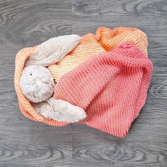 Handknit Cotton Baby Blanket - Picture 3 of 8